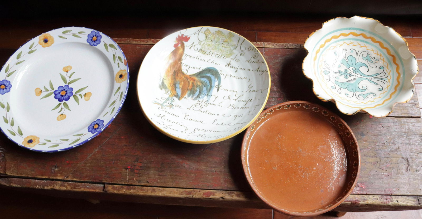 GROUP LOT OF HAND PAINTED POTTERY (1 of 3)