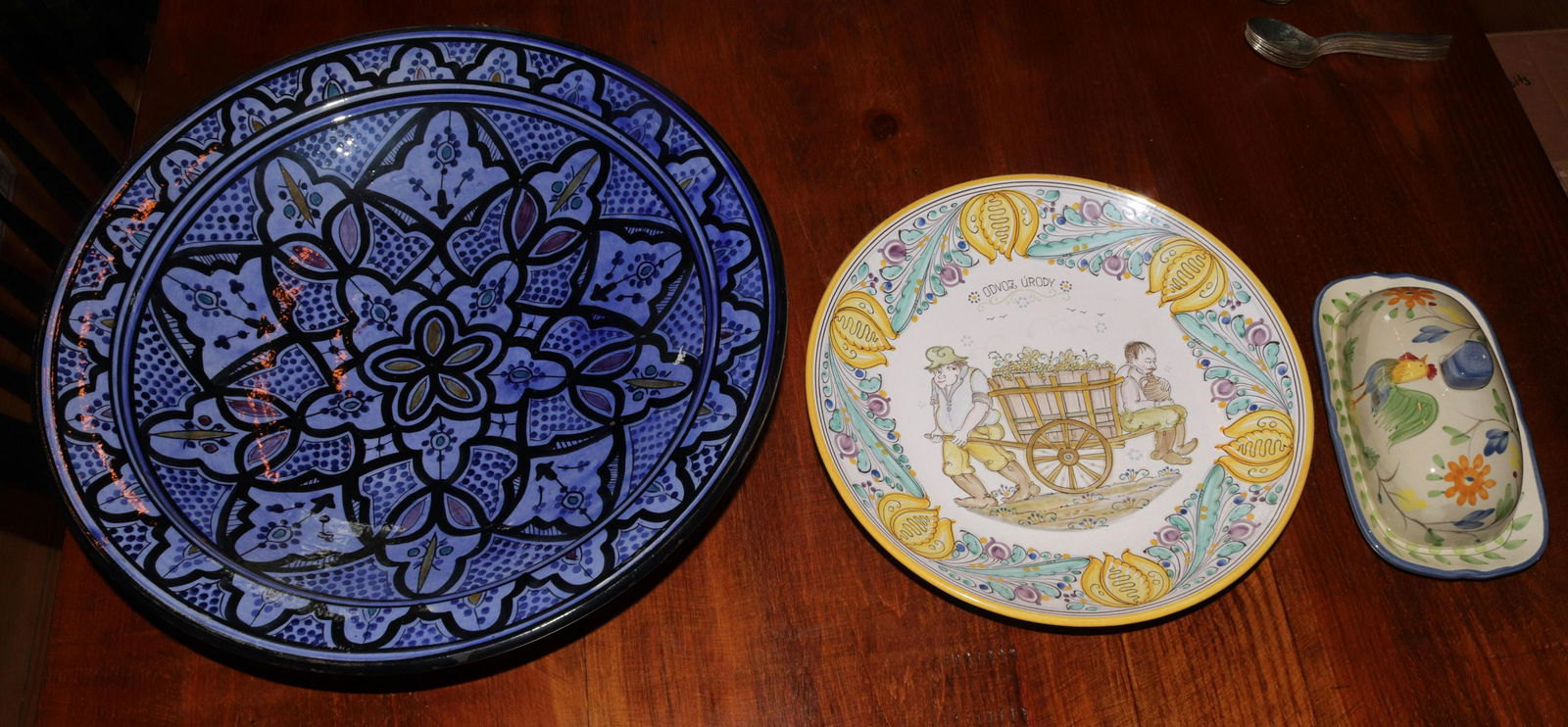 HAND PAINTED POTTERY LOT (1 of 5)