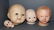 GROUP LOT OF ANTIQUE DOLL HEADS