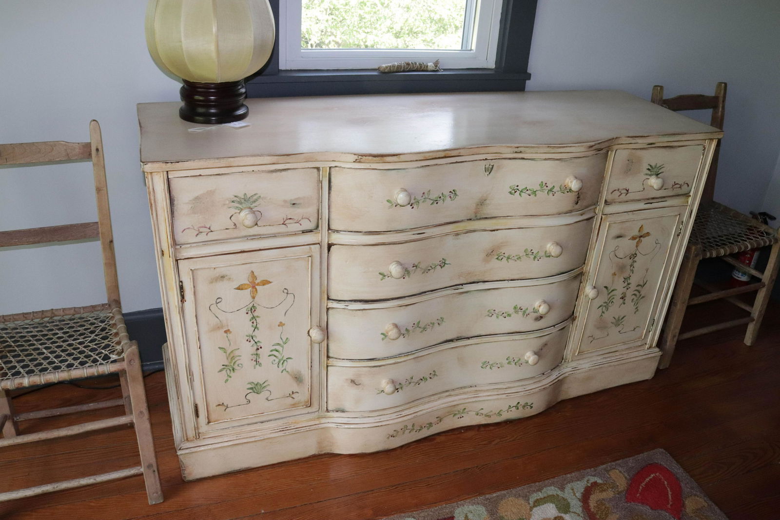 HAND PAINTED CHEST OF DRAWERS (1 of 6)