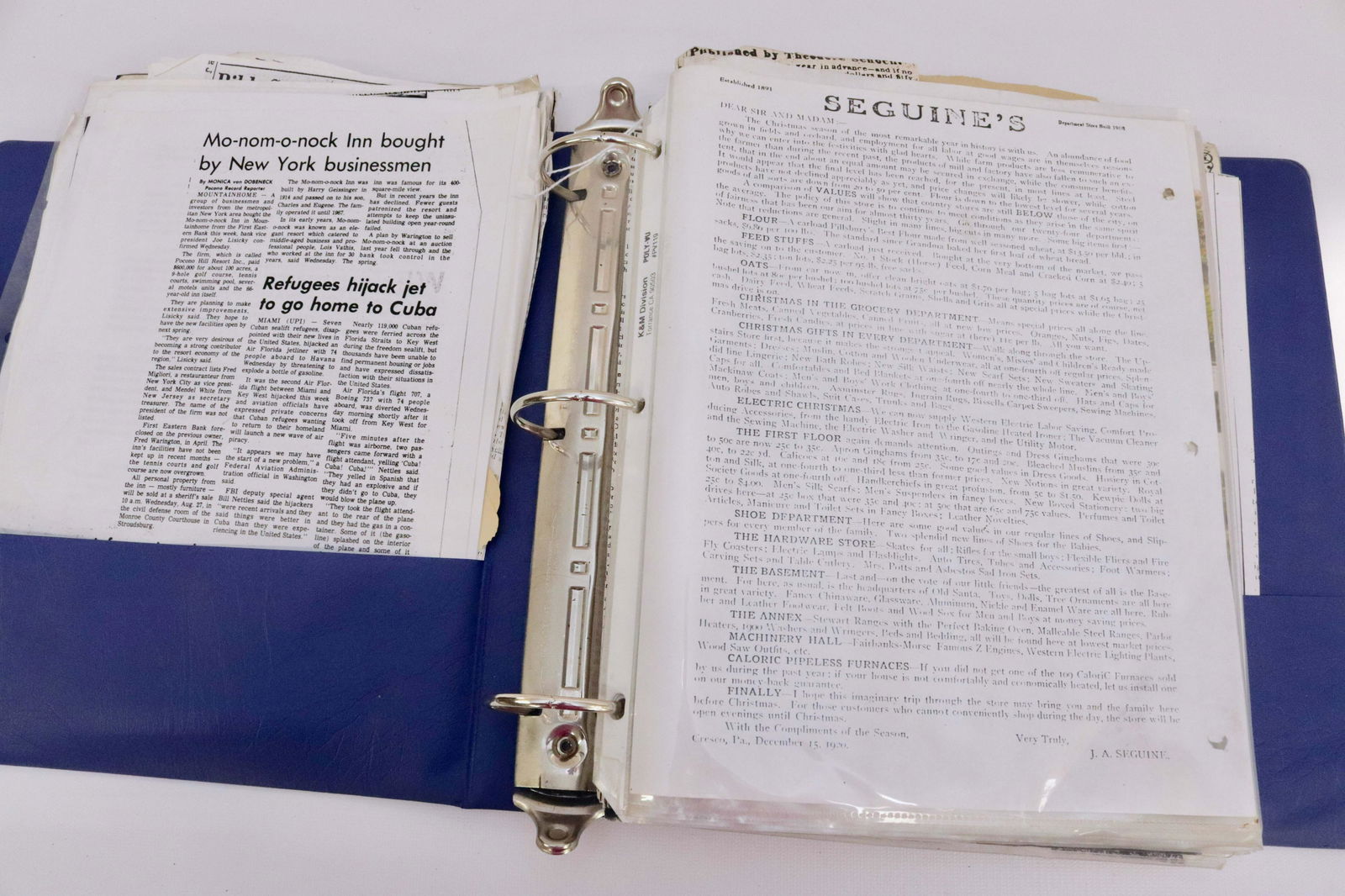 BINDER OF BUCK HILL FALLS, PA ITEMS (1 of 7)