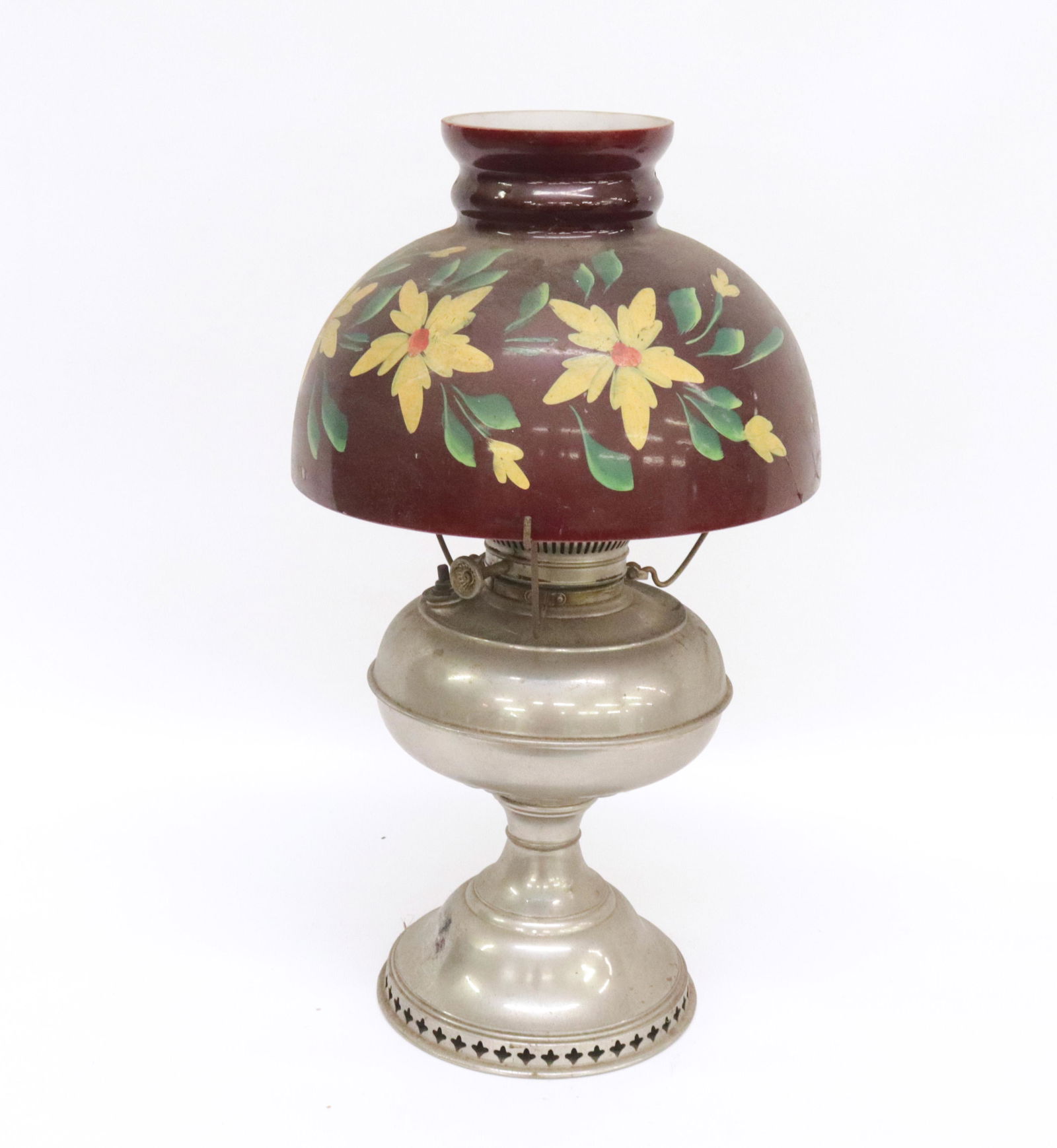 ANTIQUE KEROSENE LIGHT WITH SHADE (1 of 3)