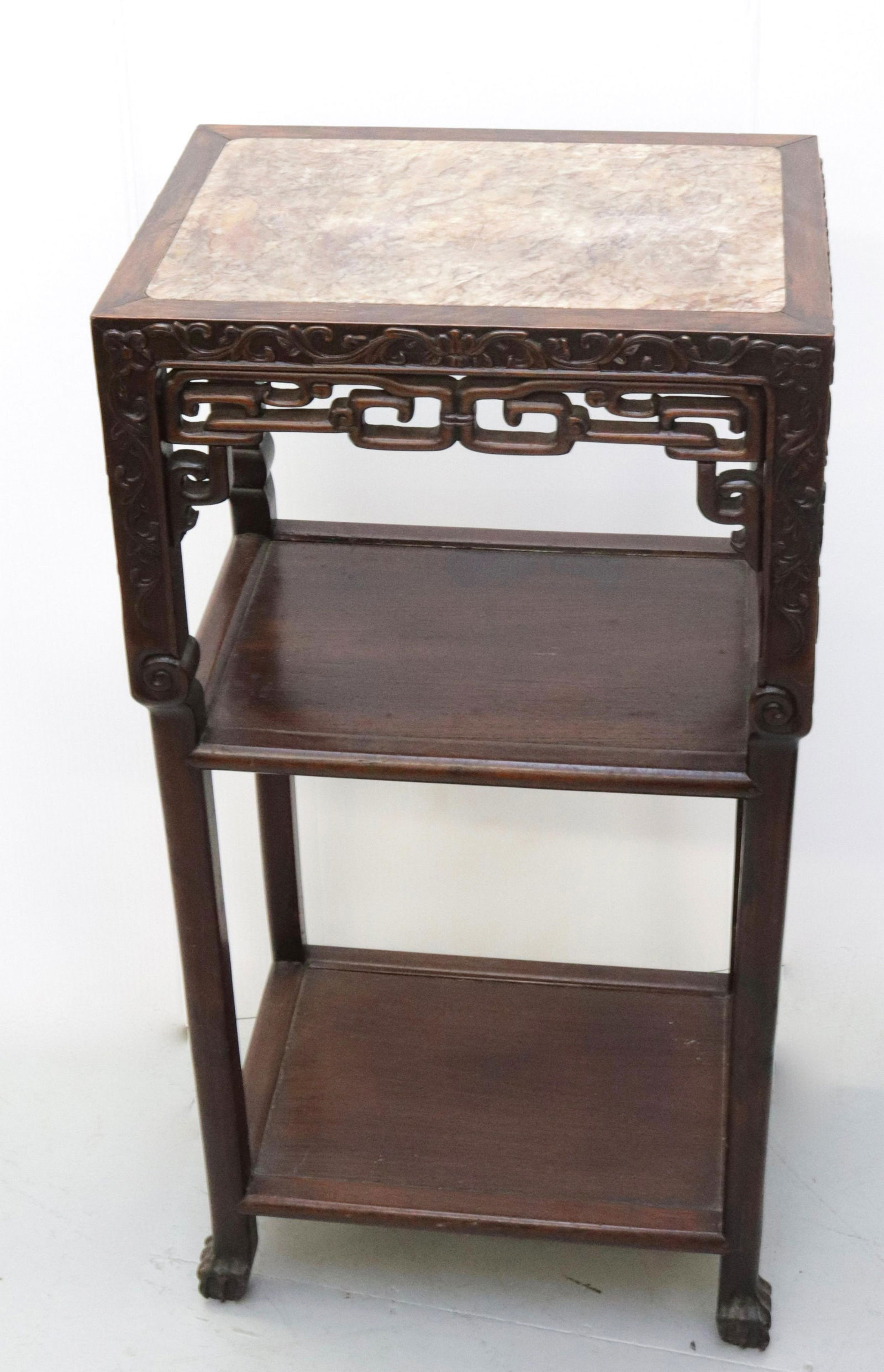 ASIAN MARBLE TOP STAND (1 of 3)