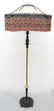 ANTIQUE BRASS AND IRON FLOOR LAMP