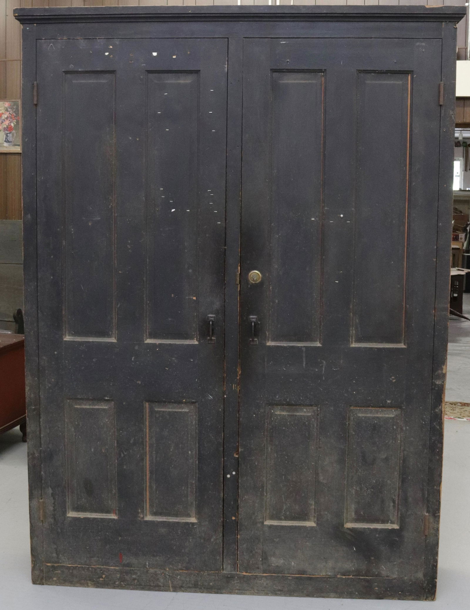 LARGE TWO DOOR PAINTED CUPBOARD (1 of 5)