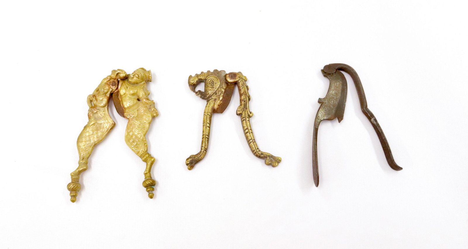 GROUP OF BETEL CUTTERS: STEEL EXAMPLE IS BURMESE. OTHERS INDIA LONGEST 5.5"