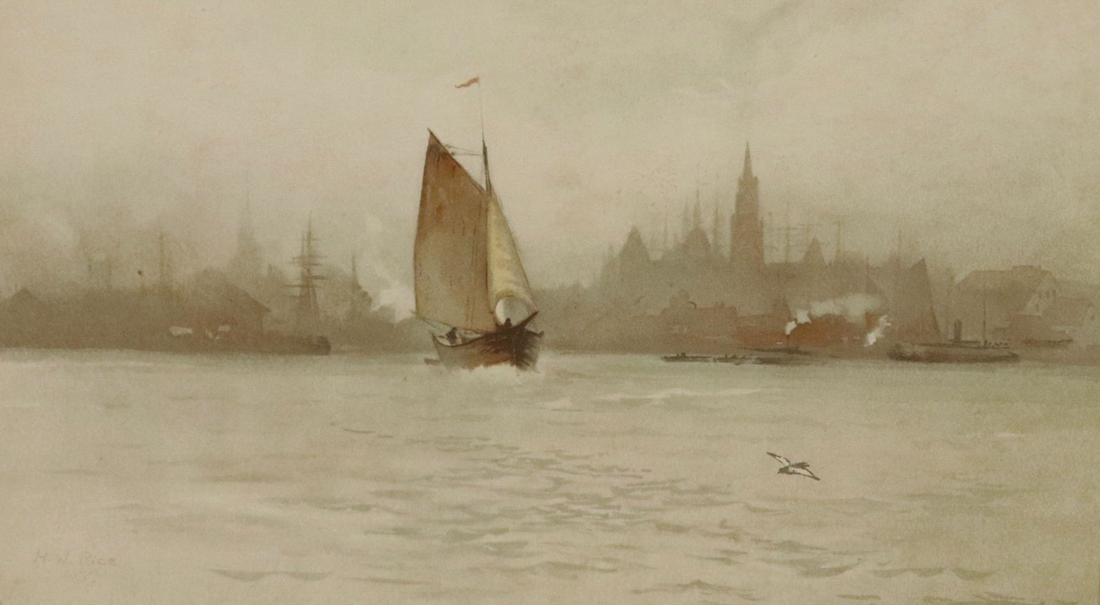 19TH C. SAILING SHIP PRINT (1 of 3)