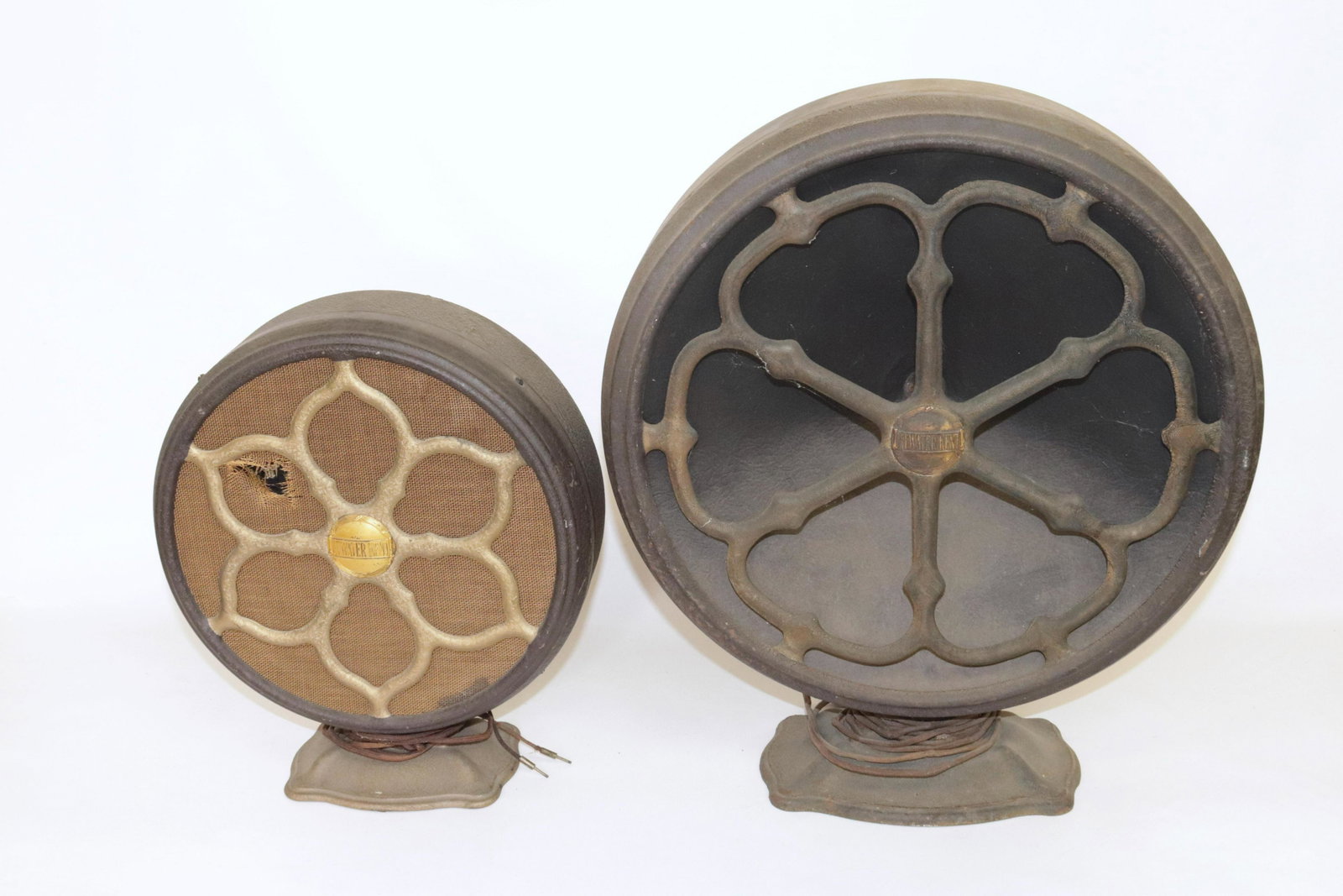 (2) ATWATER KENT RADIO SPEAKERS: TYPE E AND E-3 11" AND 15" D