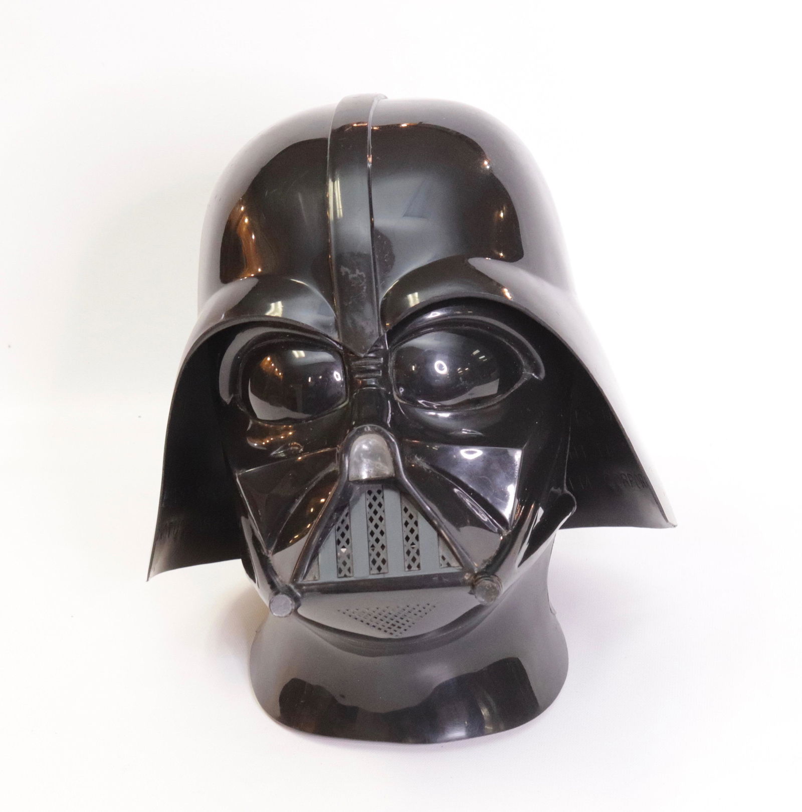 VINTAGE DARTH VADER MASK: TWO PIECES. MRKD. DON POST STUDIOS. STAR WARS MASKS. TWENTIETH CENTURY FOX FILM CORPORATION- 11.5" H