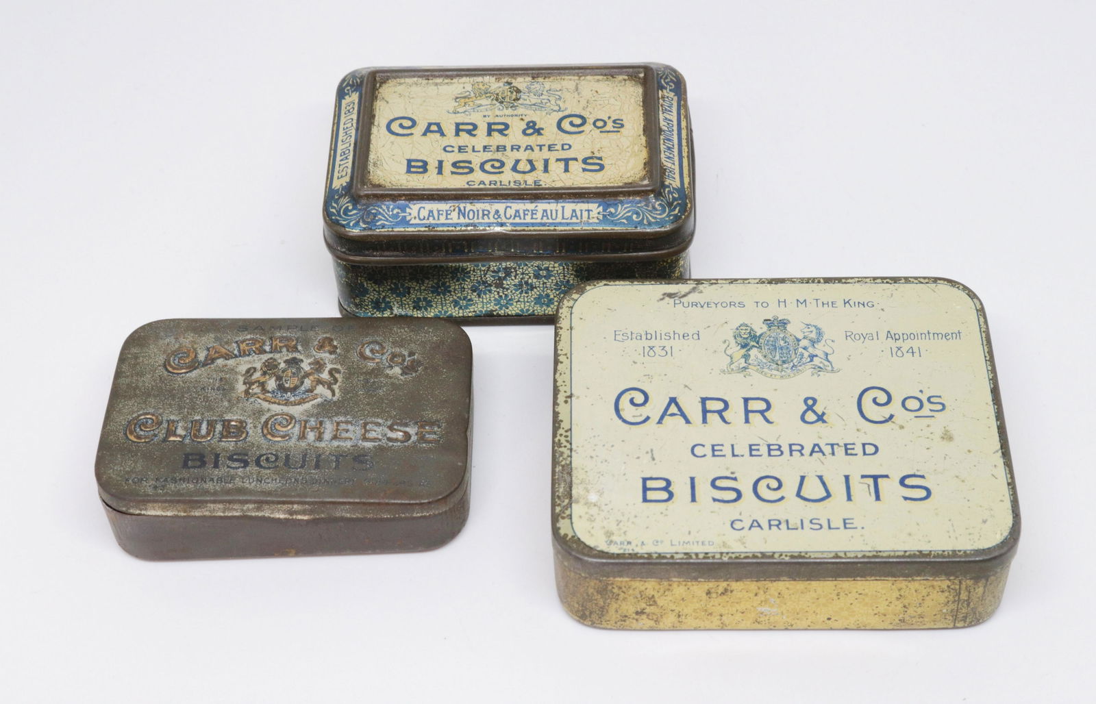 GROUP LOT OF CARR & CO. BISCUIT TINS (1 of 3)