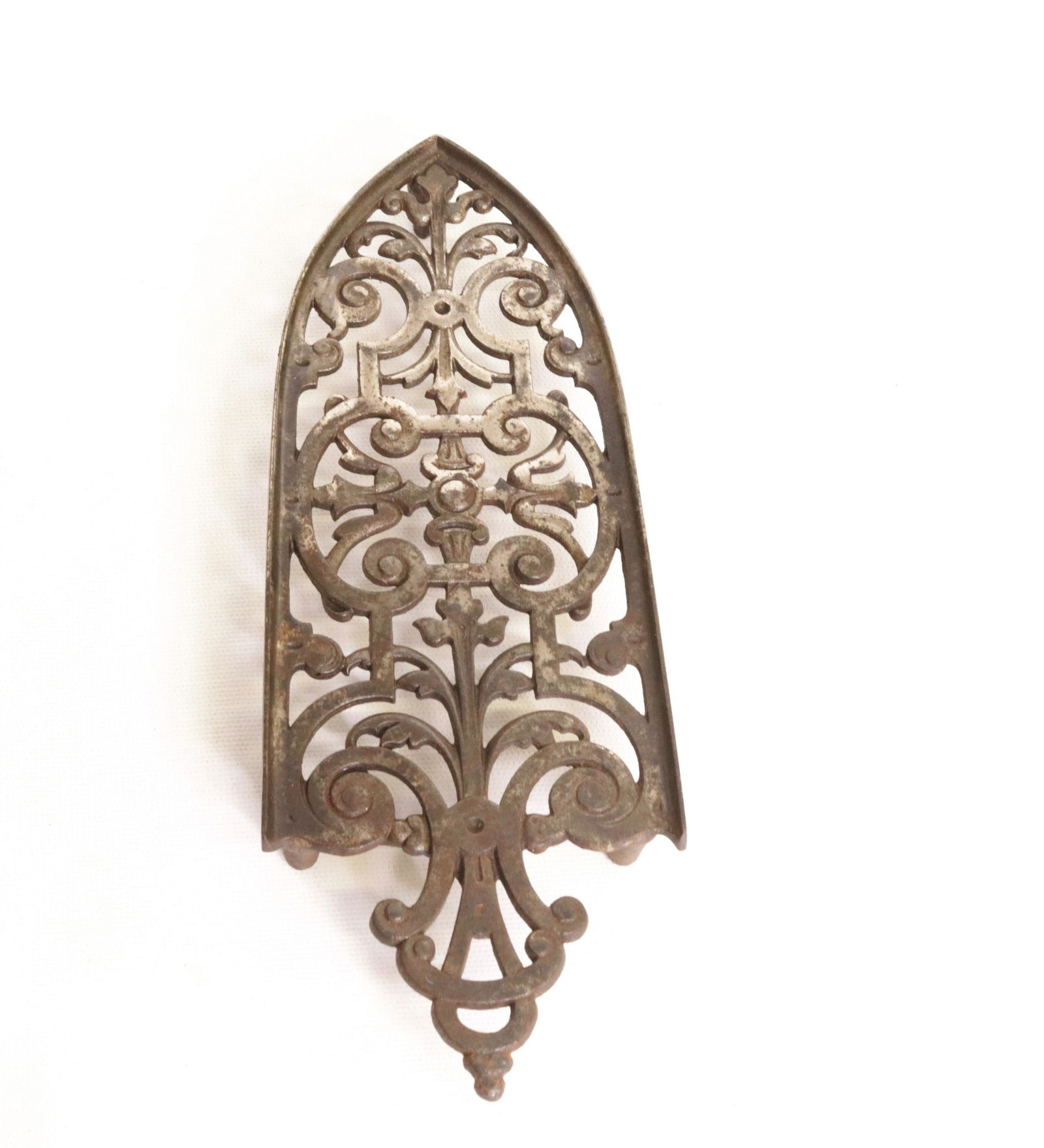 CAST IRON TRIVET: ELABORATE STYLE TRIVET Size 8 1/2"