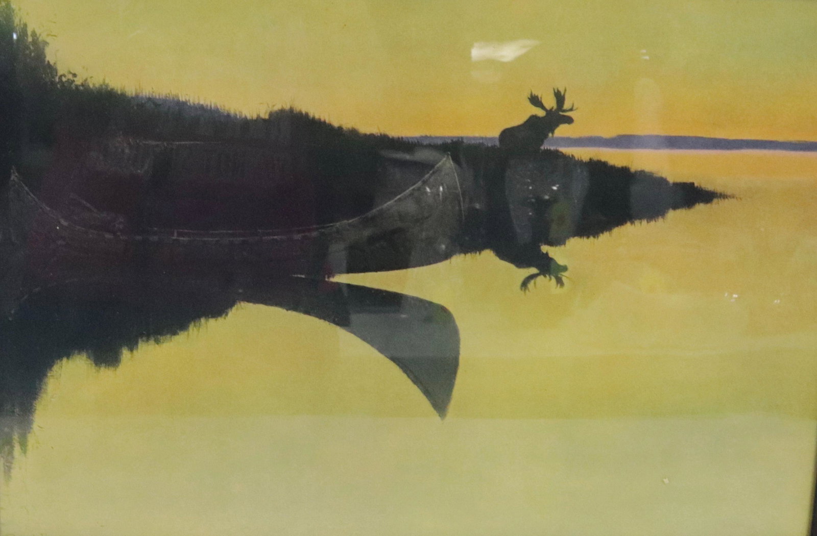 FREDERIC REMINGTON PRINT: "COMING TO THE CALL" FRAMED UNDER GLASS