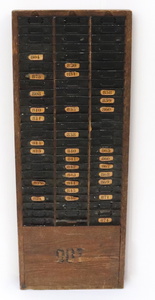 Oak Time Clock Card Holder