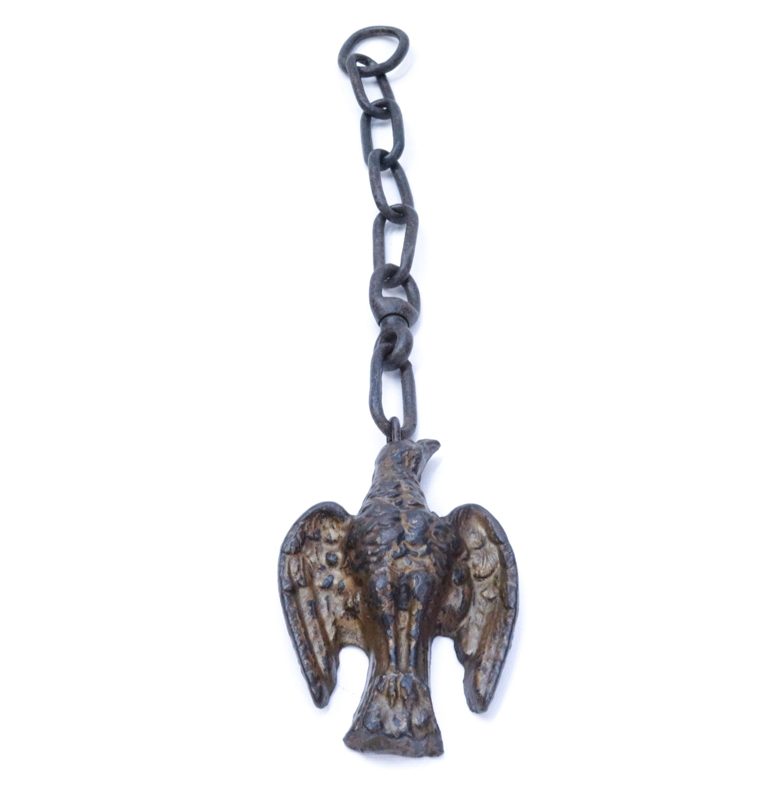 CAST IRON BIRD GATE WEIGHT: GOLD PAINTED SURFACE 6" X 4"