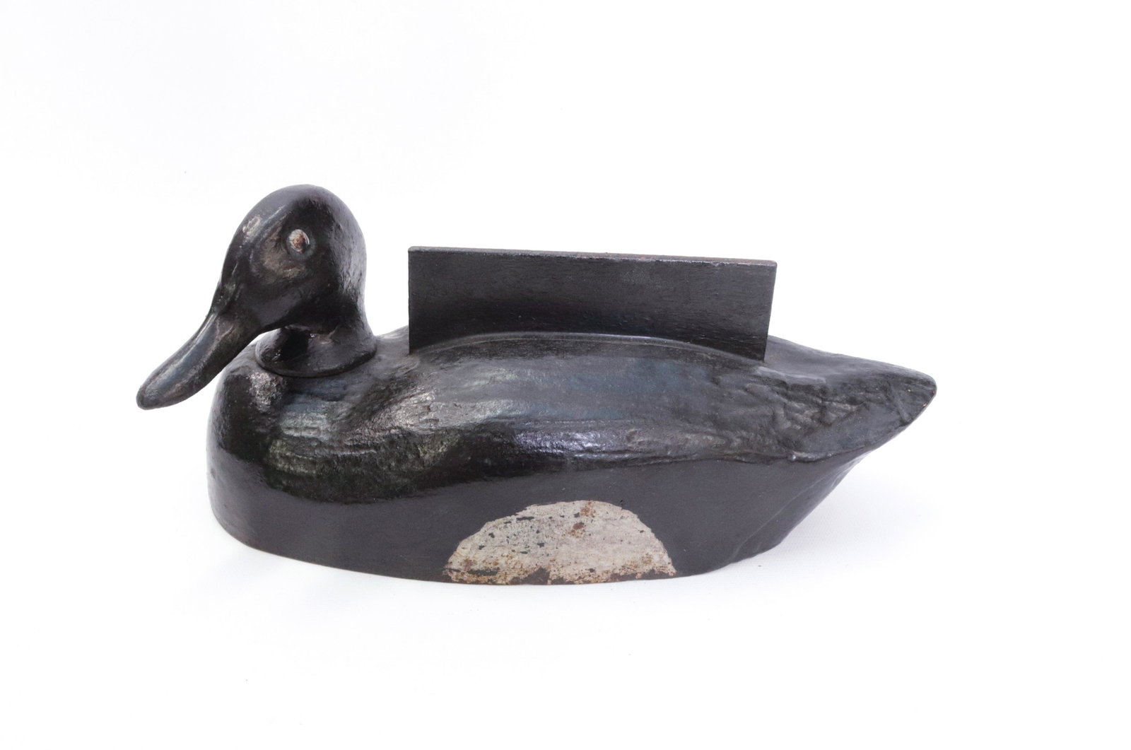 CAST IRON DUCK BOOT SCRAPER: PAINTED SURFACE 13" X 5 1/2"