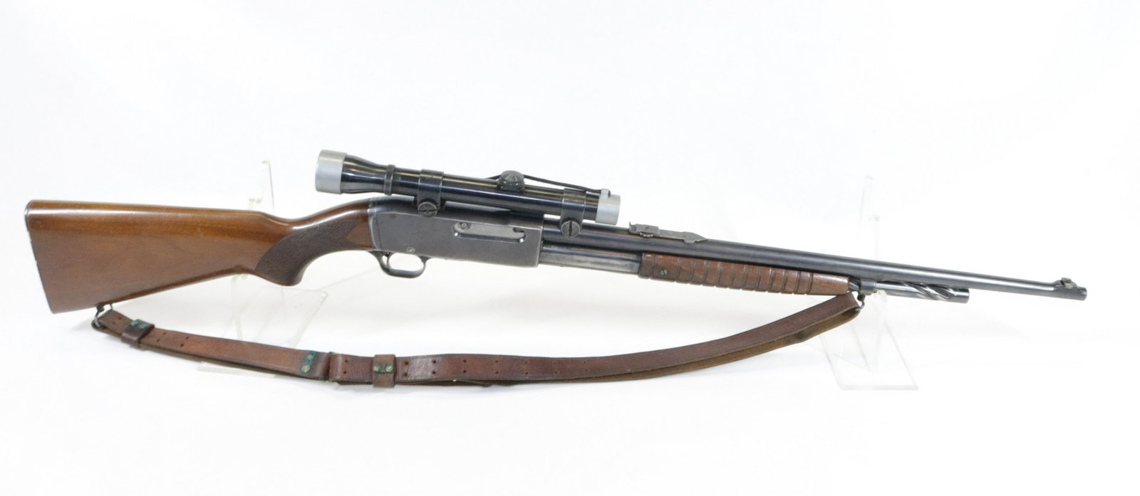 REMINGTON 14 TAKEDOWN MODEL: .32 REMINGTON - SERIAL# 19212 - WITH SCOPE AND LEATHER SLING Size 22" BARREL Buying Requirement GUN MUST BE REGISTERED OR BUYER HAS VALID FFL