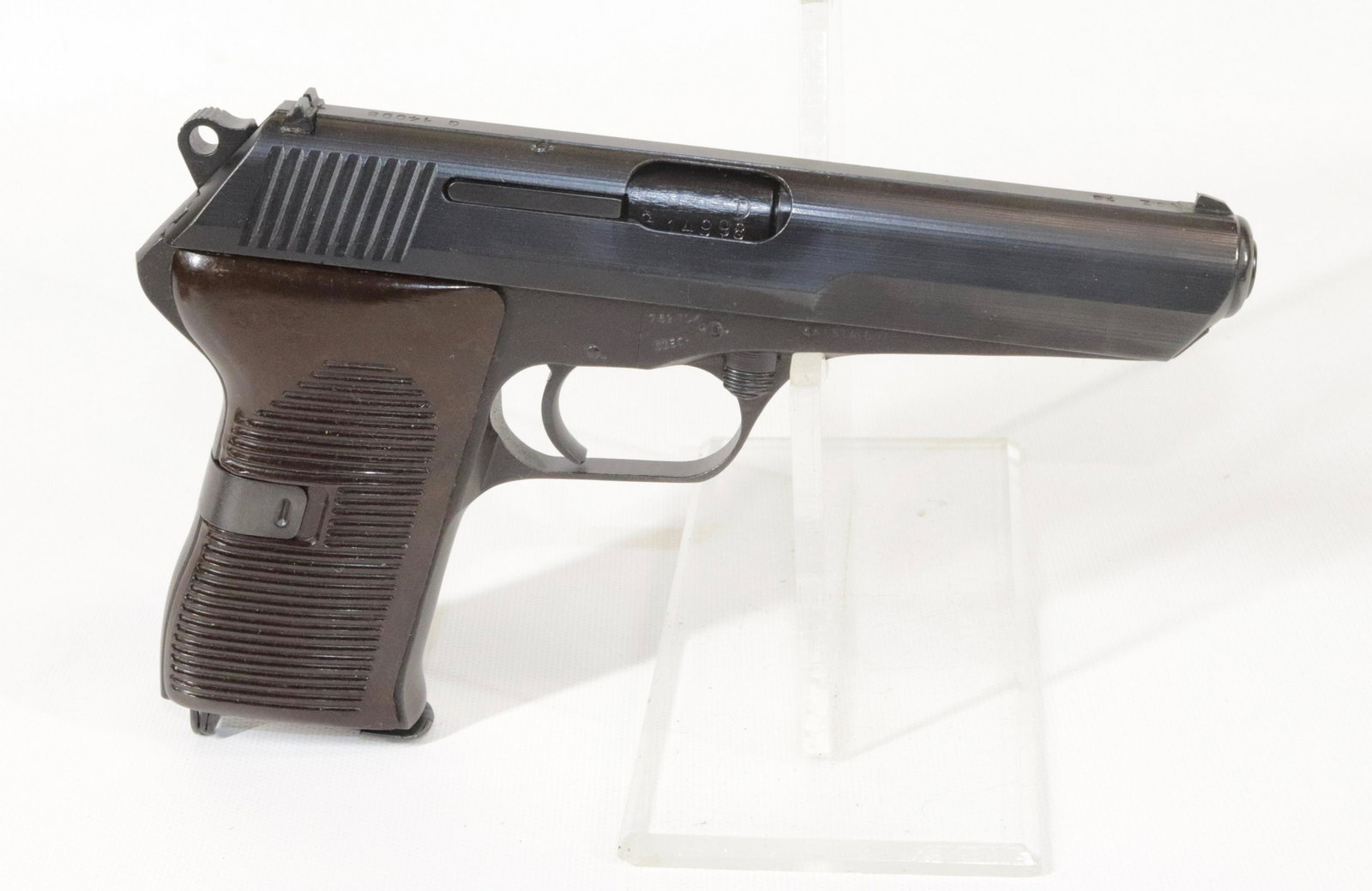 CZECHOSLOVAKIAN MODEL 52: 7.62 X 25 - CZ -52 - SERIAL# G14998 - 4 1/2" BARREL - WITH HOLSTER AND EXTRA MAGAZINE Size 4 1/2" BARREL Buying Requirement GUN MUST BE REGISTERED OR BUYER HAS VALID FFL