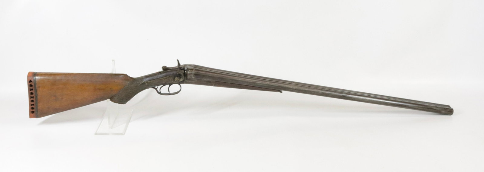 MEARS ARMS COMPANY HAMMER GUN: 12 GAUGE DOUBLE BARREL HAMMER GUN - SERIAL# 44990 - MADE IN BELGIUM - WITH PROOF MARKS Size 30" BARRELS Buying Requirement BLACK POWDER OR ANTIQUE DOES NOT REQUIRE REGISTRATION