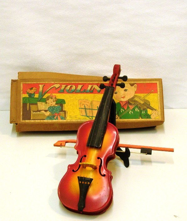 ASAHI JAPAN VIOLIN IN ORIGINAL BOX W/ TORN FLOP: ASAHI JAPAN VIOLIN IN ORIGINAL BOX W/ TORN FLOP