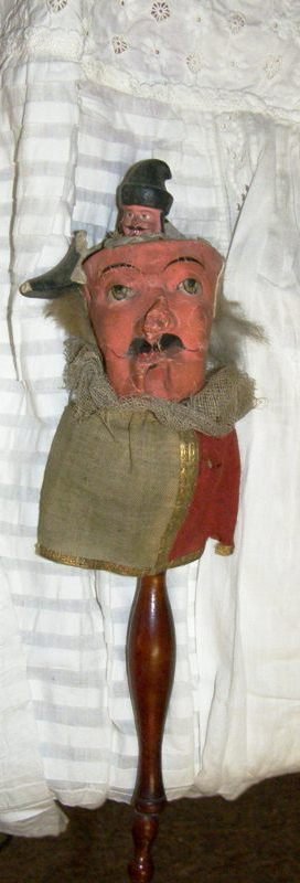 HAND PUPPET WITH MAN PROTRUDING OUT OF HEAD (HAT A: HAND PUPPET WITH MAN PROTRUDING OUT OF HEAD (HAT AS IS)