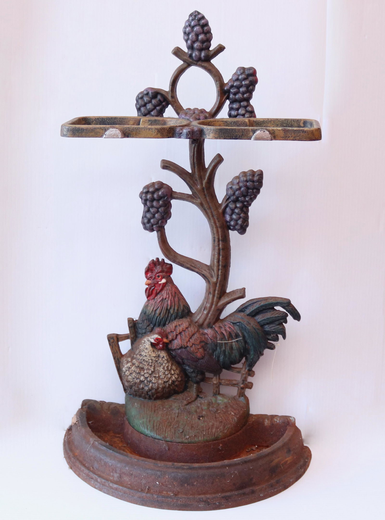 PAINTED CAST IRON UMBRELLA HOLDER (1 of 1)