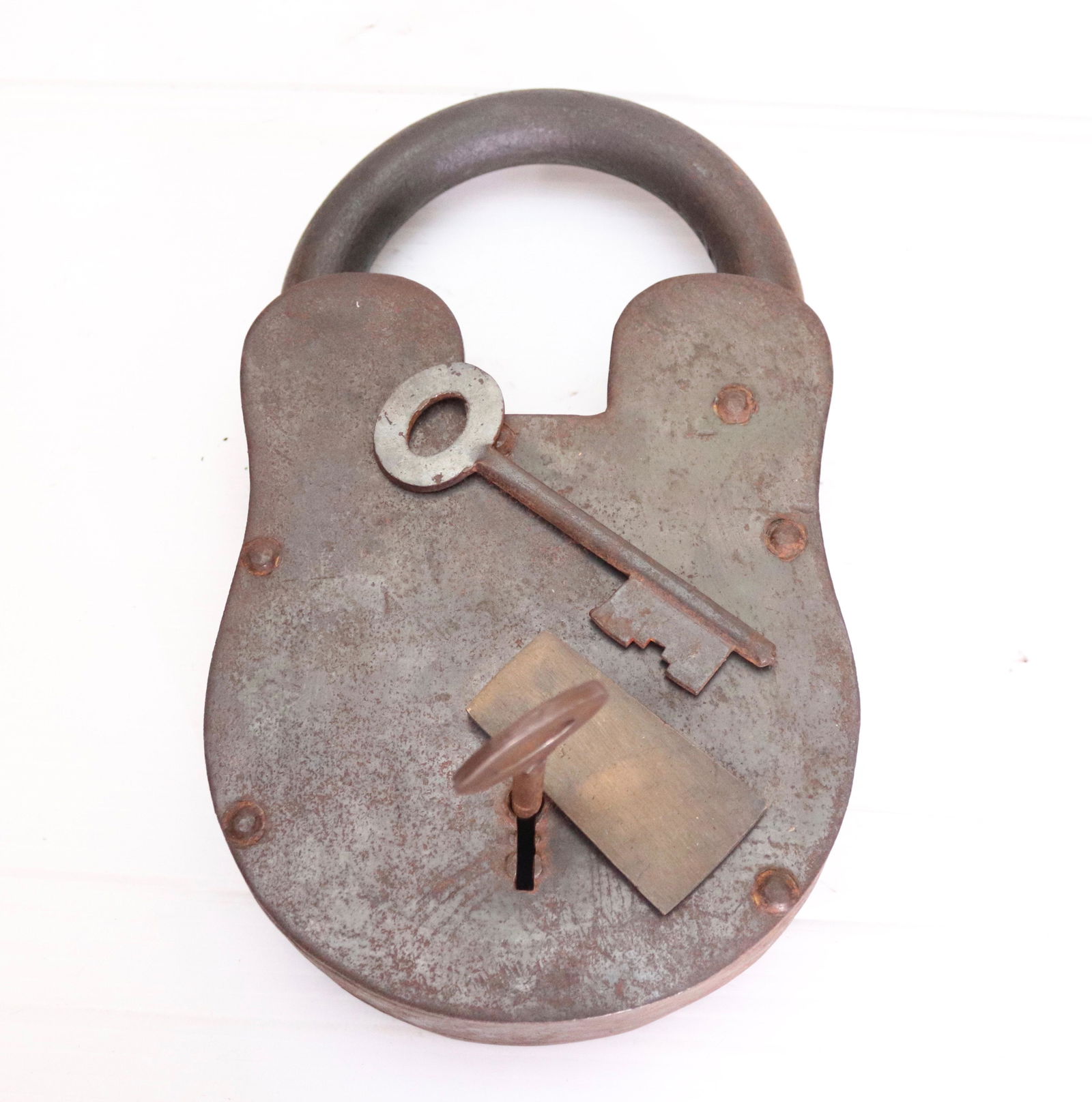 LARGE IRON PADLOCK (1 of 3)
