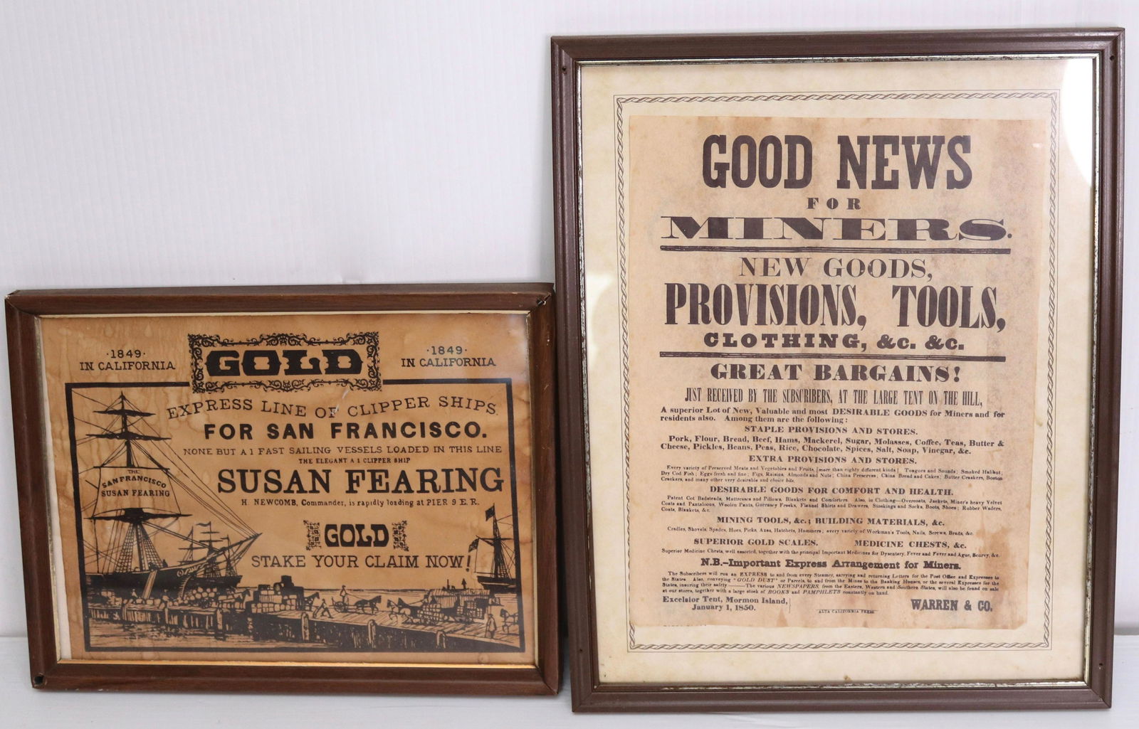 PAIR OF FRAMED ADVERTISERS (1 of 2)