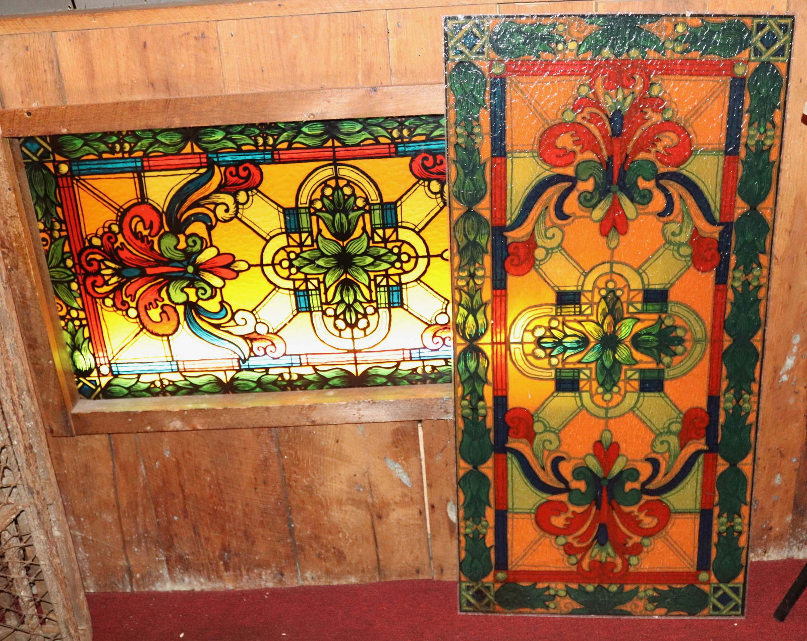 GROUP OF DECORATED PLASTIC LIGHT PANELS (1 of 4)