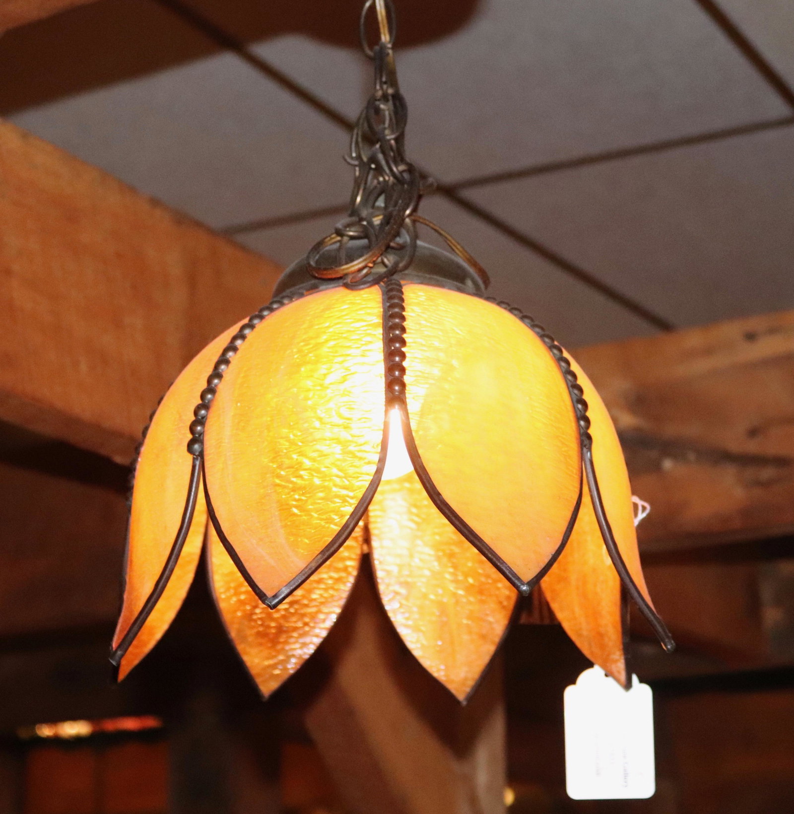 GROUP OF VINTAGE GLASS SHADES: (4) BROWN HANGING SHADES Size 11" D Disclaimer PLEASE READ BEFORE BIDDING!!! Pick-up will be Tuesday January 5th, 2021 from 9:00am till 5:00pm and Thursday January 7th, 2021 from 9:00am till 5:00pm. B