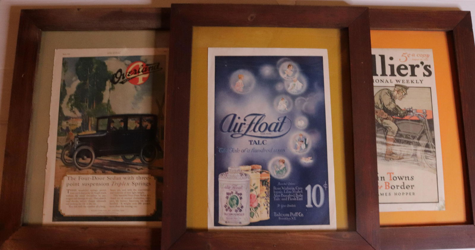 GROUP LOT OF FRAMED VINTAGE ADVERTISEMENTS (1 of 3)