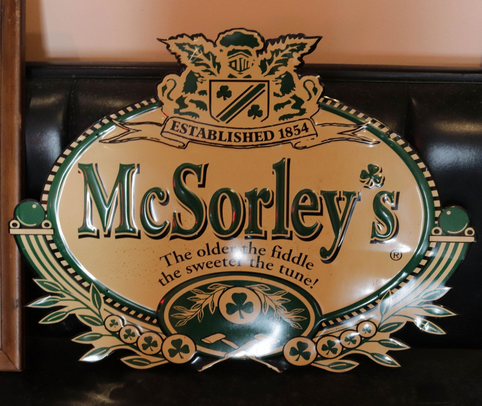 TIN MCSORLEY'S SIGN AND READING BEER ADVERTISER (1 of 2)