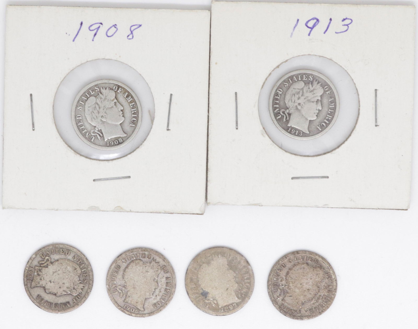 (6) BARBER DIMES (1 of 2)