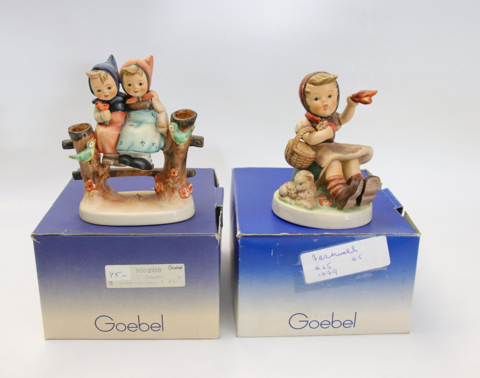 PAIR OF GOEBEL HUMMEL PORCELAIN FIGURES (1 of 3)
