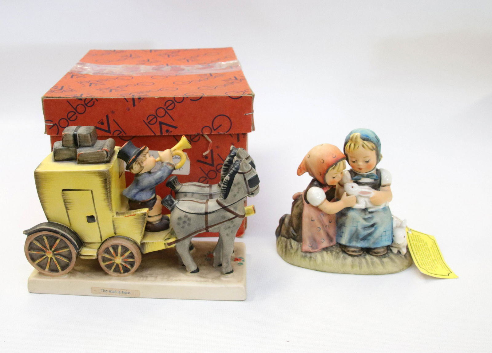 PAIR OF GOEBEL HUMMEL PORCELAIN FIGURES (1 of 3)