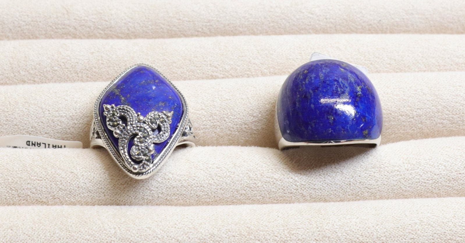 GROUP LOT OF CONTEMPORARY JEWELRY: NEW IN BOX. (2) STERLING RINGS. LAPIS LAZULI Size RING SIZE NINE