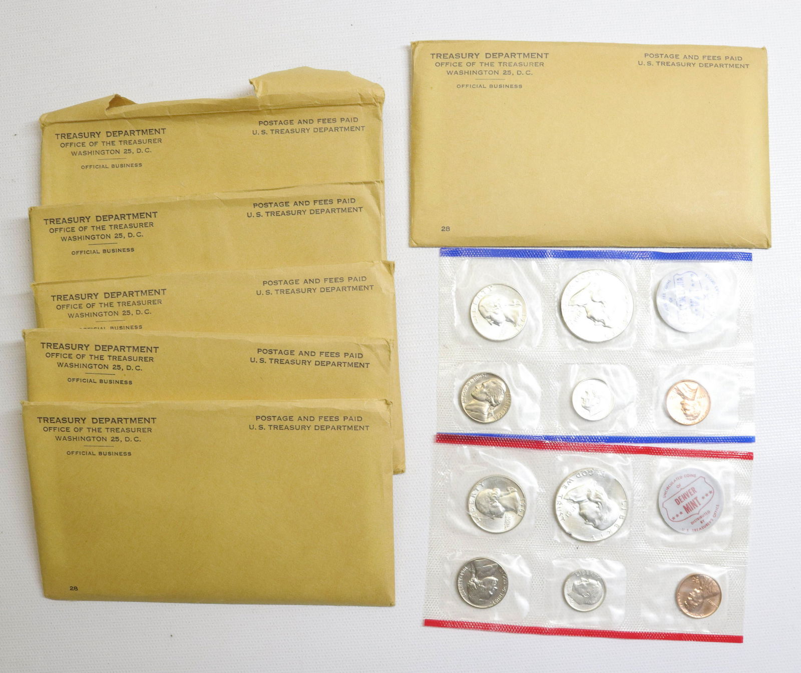 SIX SETS OF 1961 SILVER PROOF SETS (1 of 1)