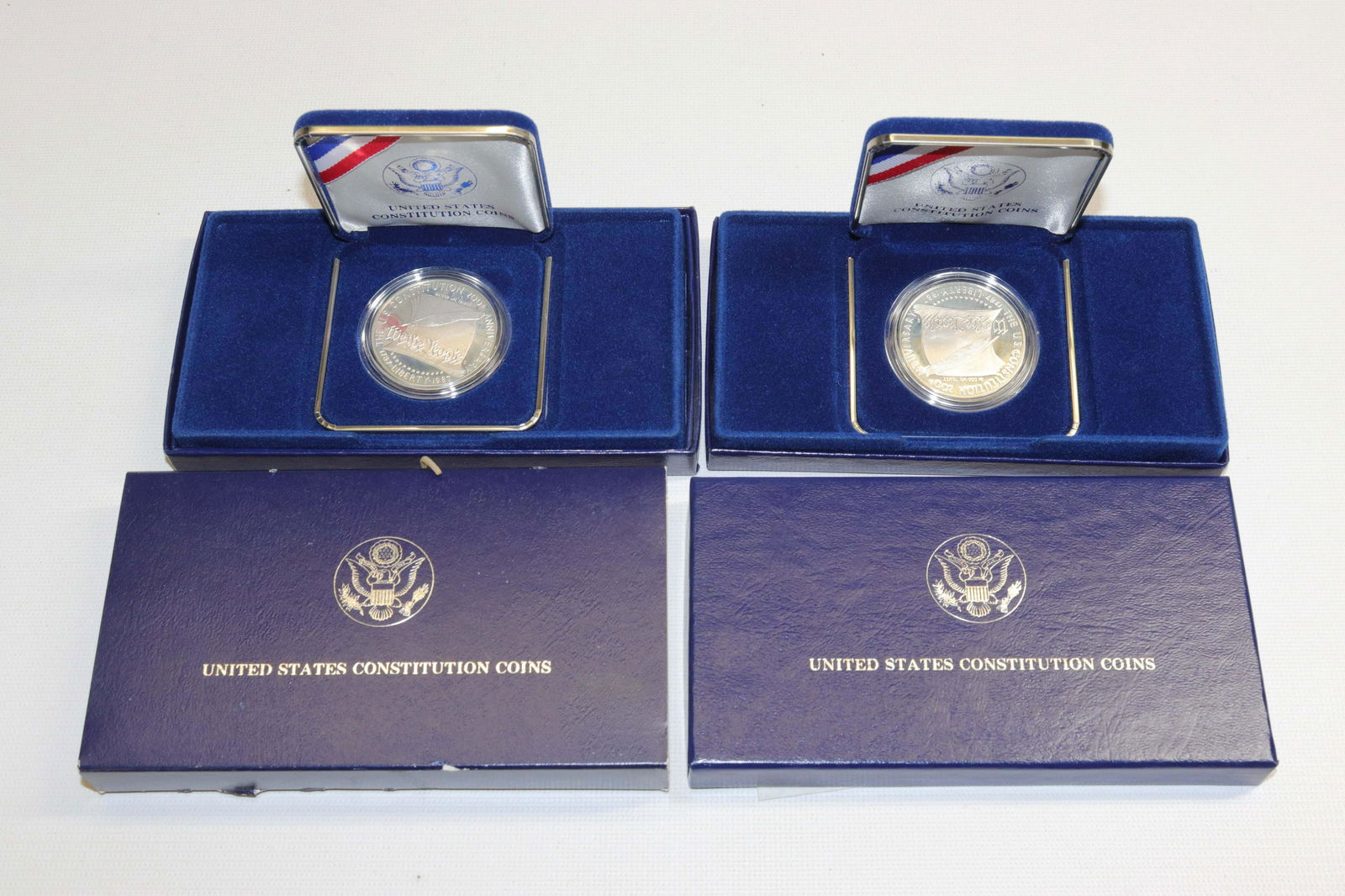 TWO US CONSTITUTION SILVER COINS (1 of 3)
