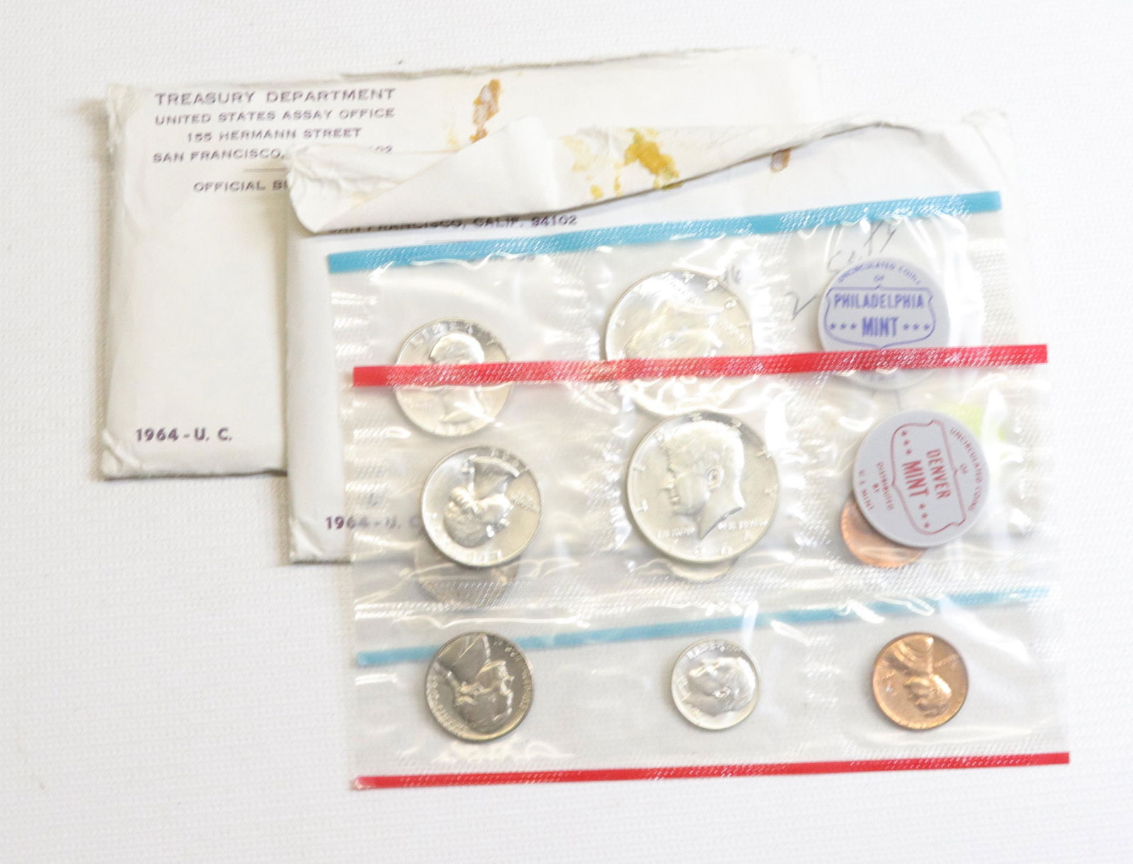 GROUP LOT OF 1964 UNCIRCULATED SILVER US COIN SETS (1 of 1)