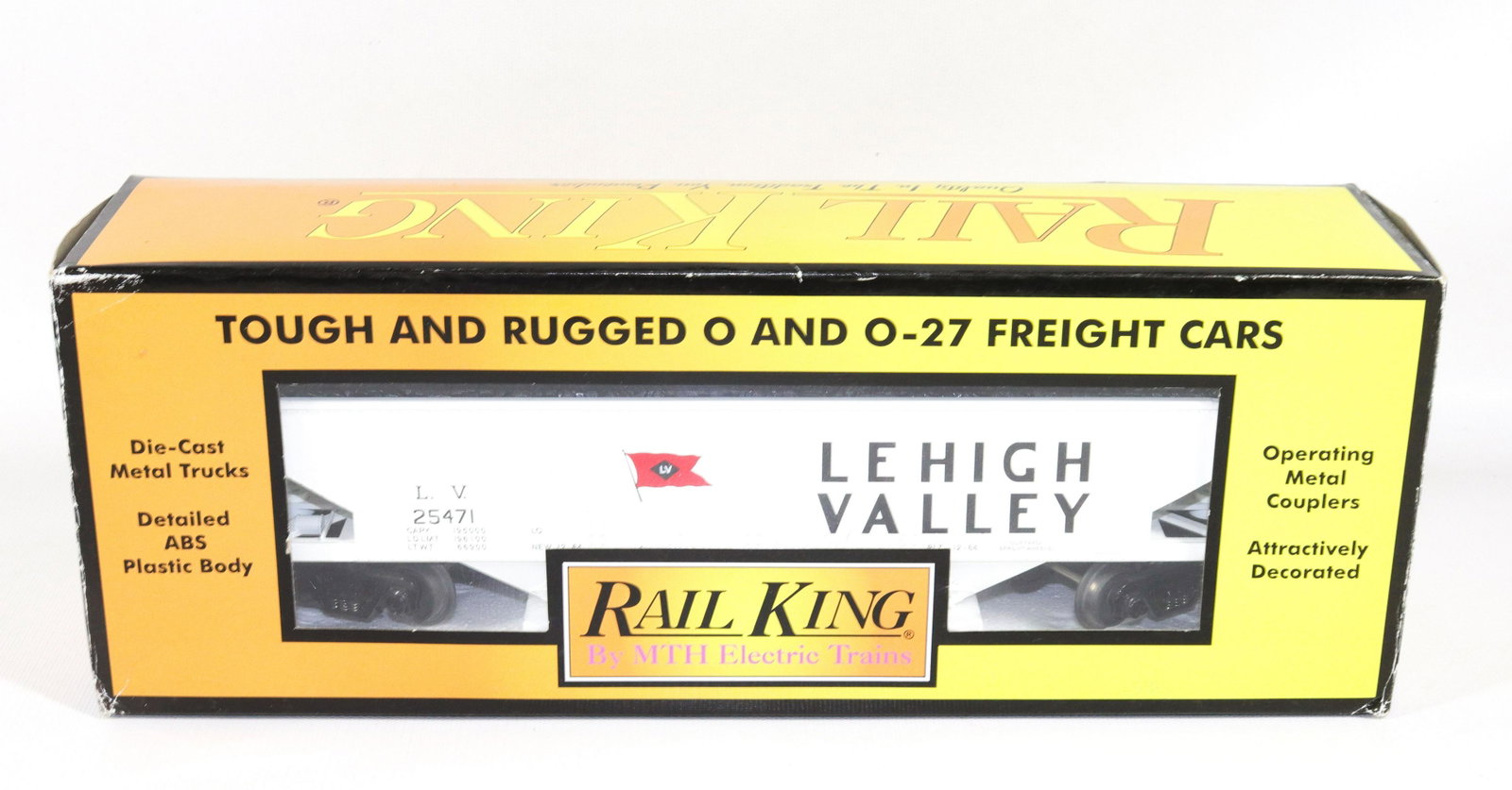 MTH RAILKING TRAIN CAR: LEHIGH VALLEY HOPPER CAR #30-57416 DIMENSIONS:SEE PHOTOS AND BOX NUMBERS