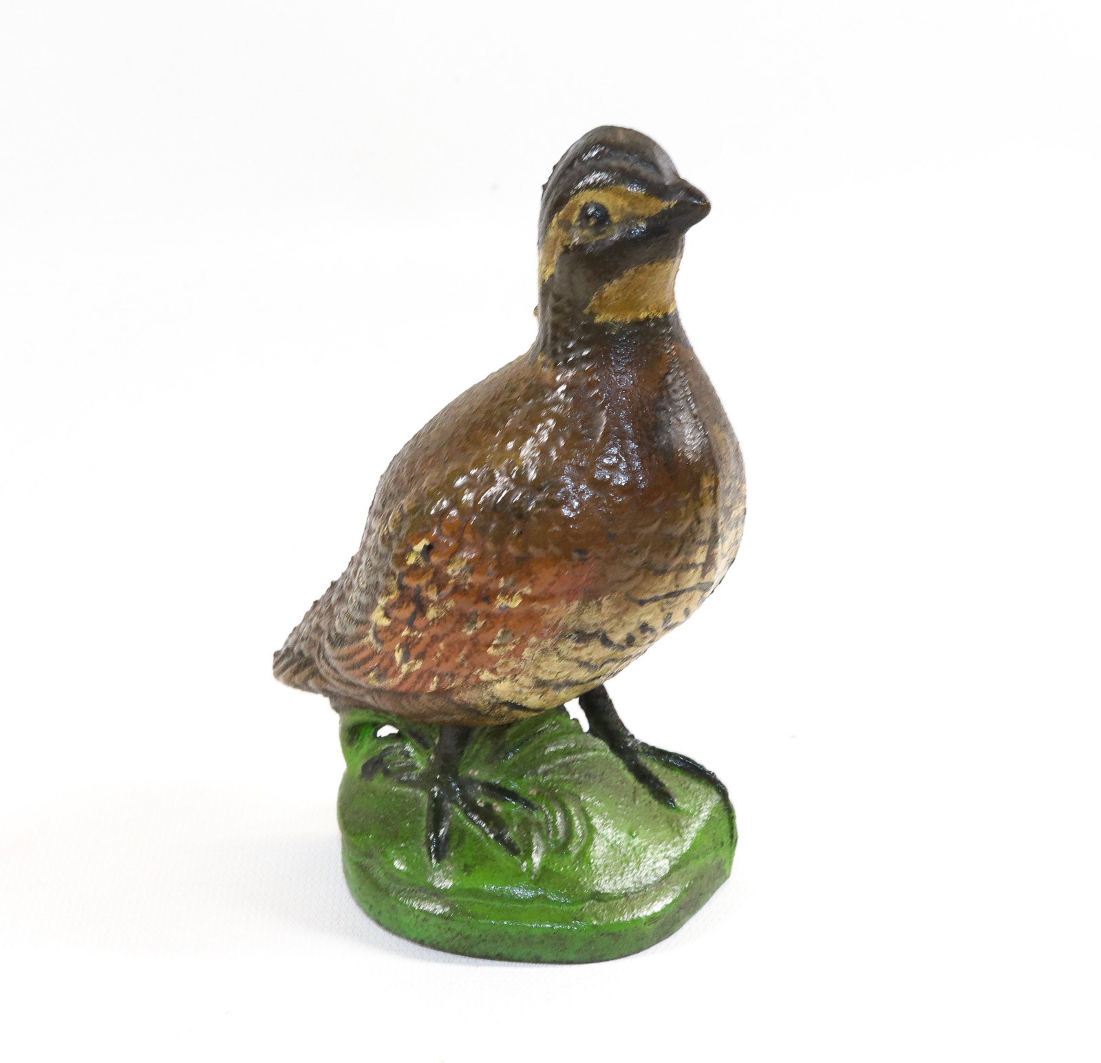 CAST IRON BABY QUAIL DOORSTOP: PAINTED SURFACE Dimensions 6" H