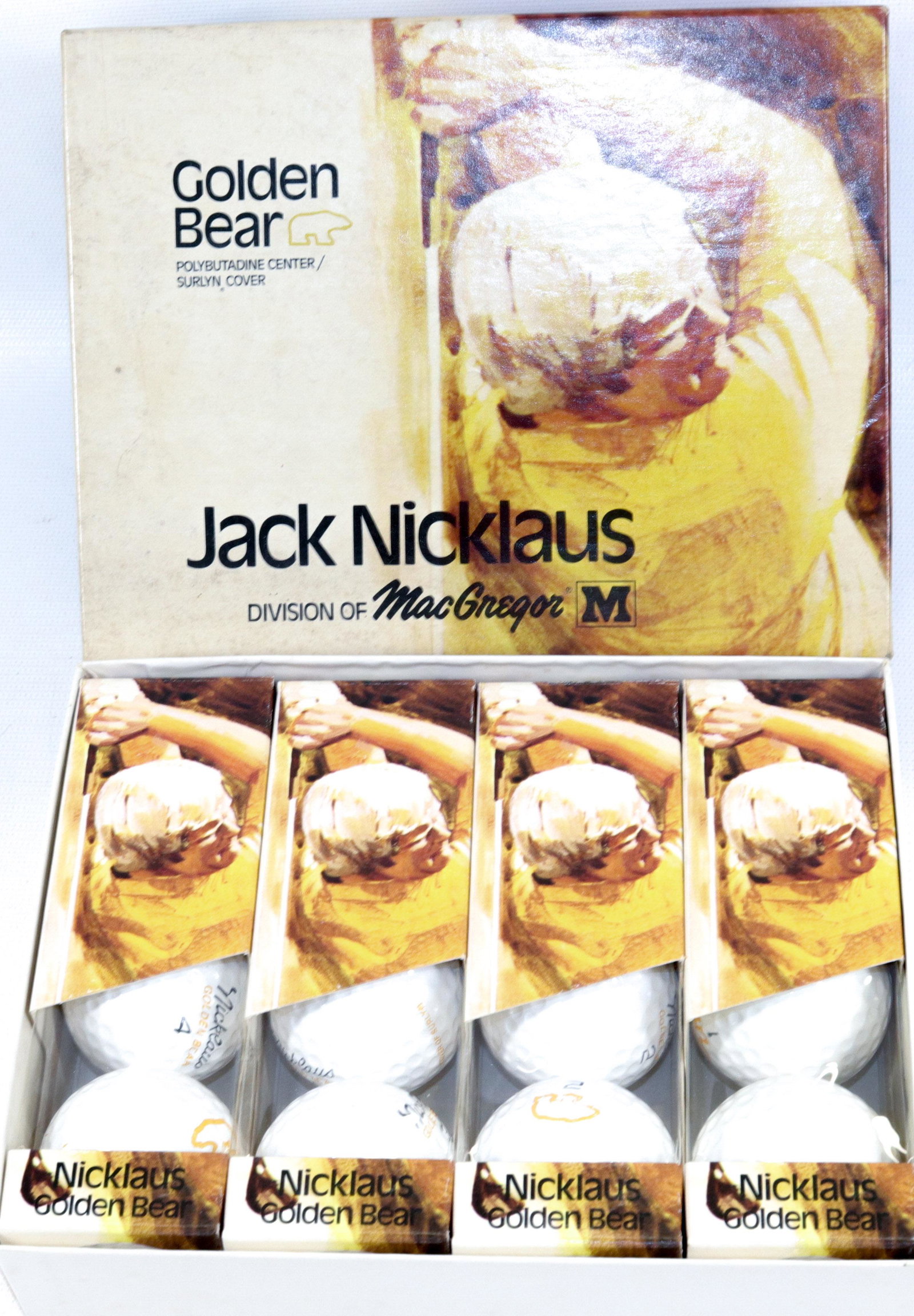 JACK NICKLAUS GOLDEN BEAR GOLF BALLS: ORIGINAL PACKAGING