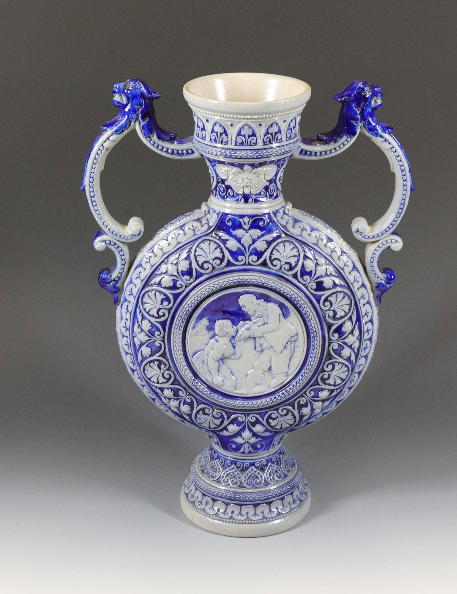 GERMAN STONEWARE VASE (1 of 3)