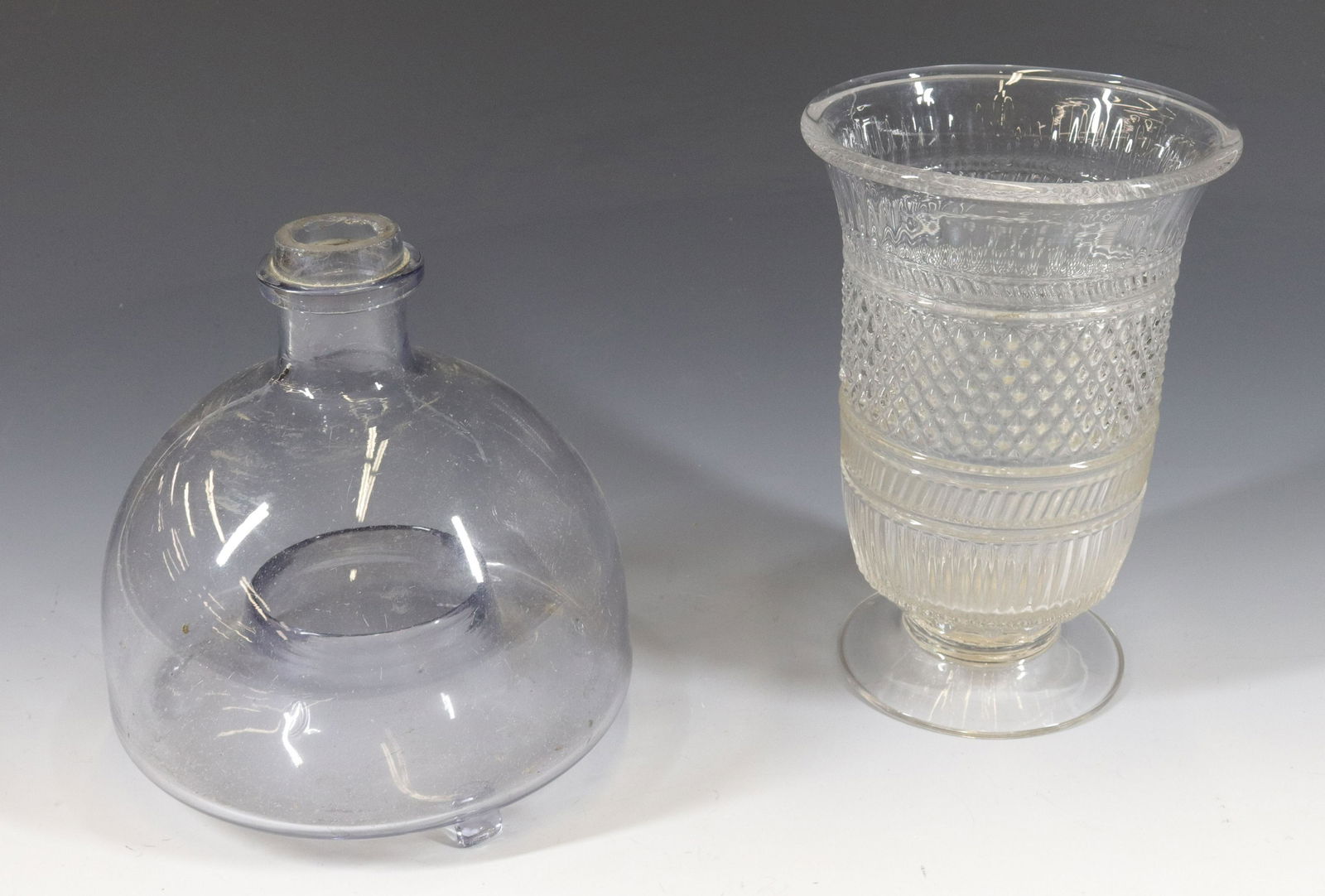 BLOWN GLASS FLY TRAP AND CELERY VASE (1 of 3)