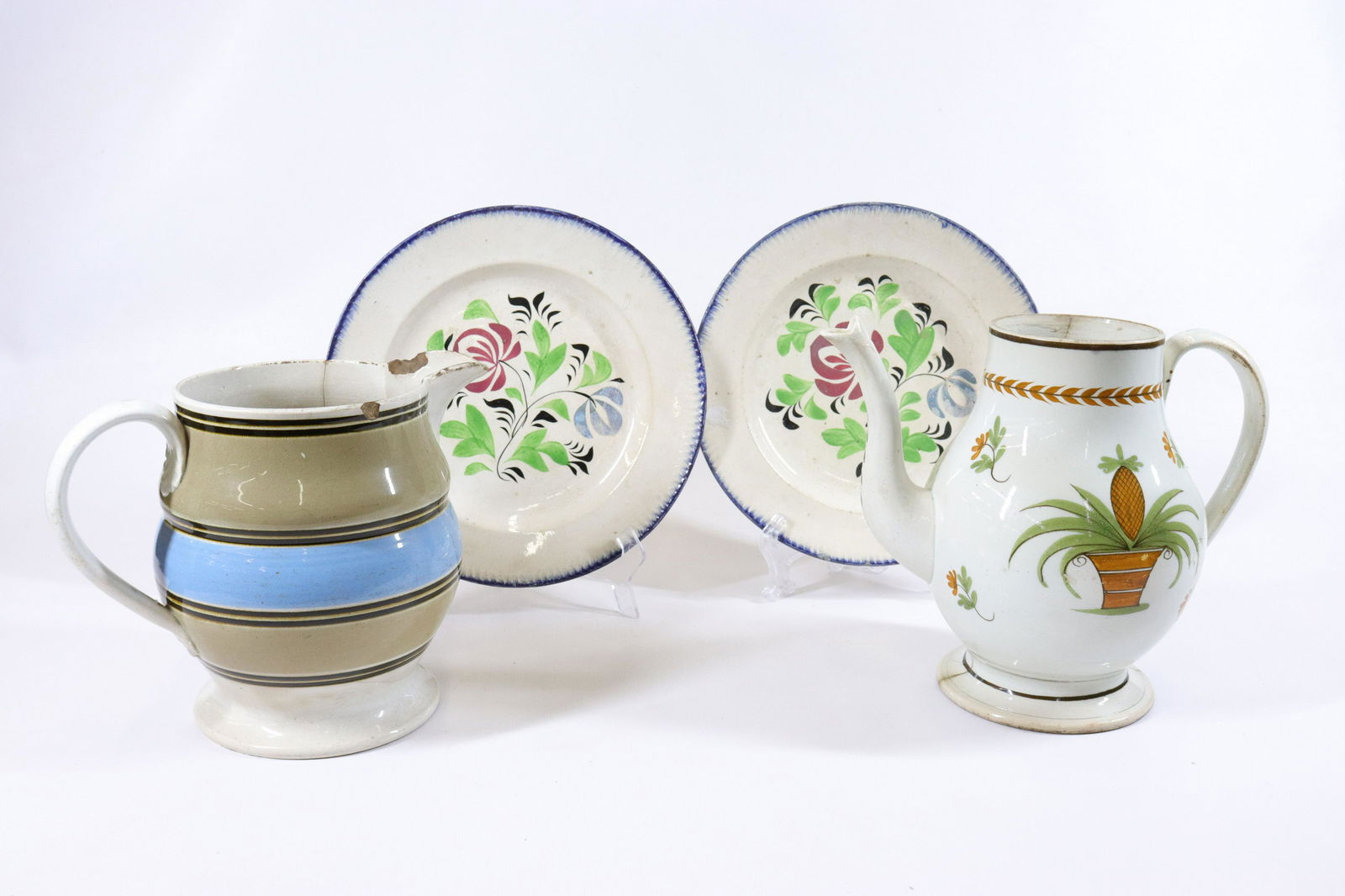 GROUP OF EARLY ENGLISH DISHES (1 of 4)