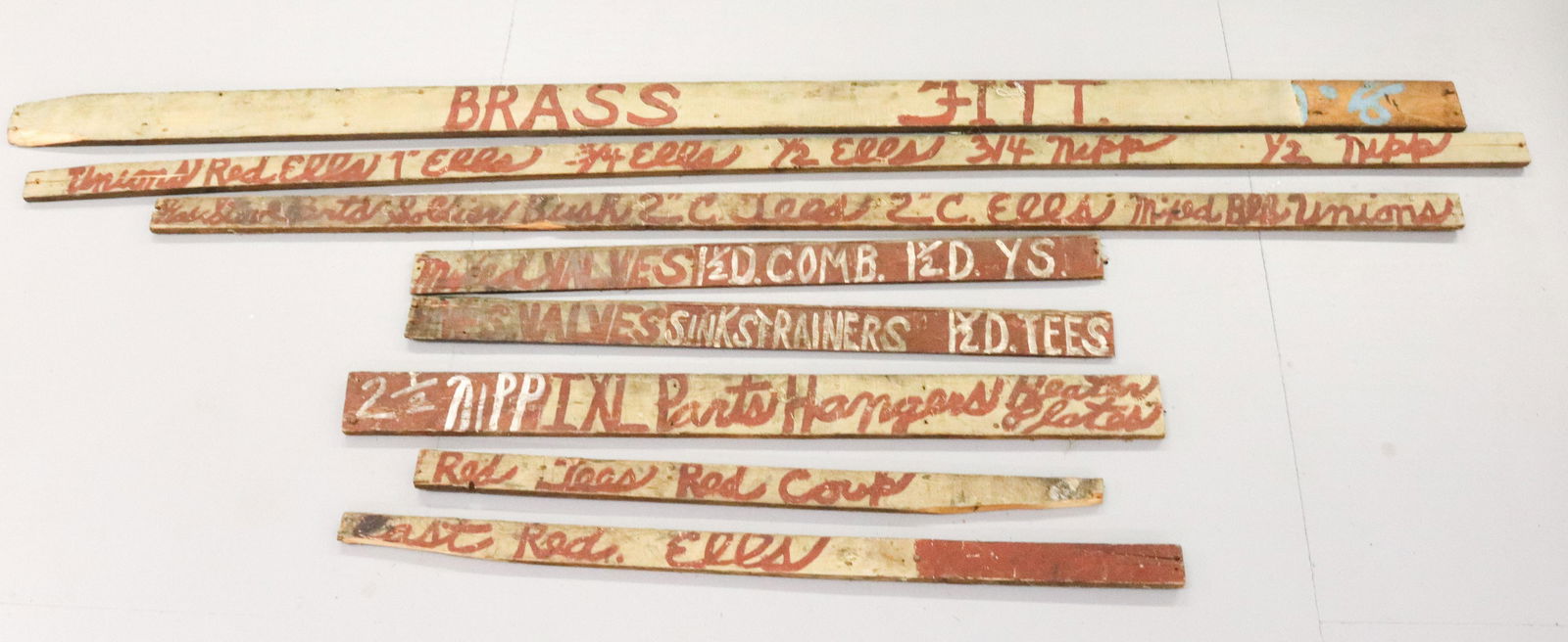 GROUP LOT OF HANDMADE SHELF MARKERS (1 of 1)