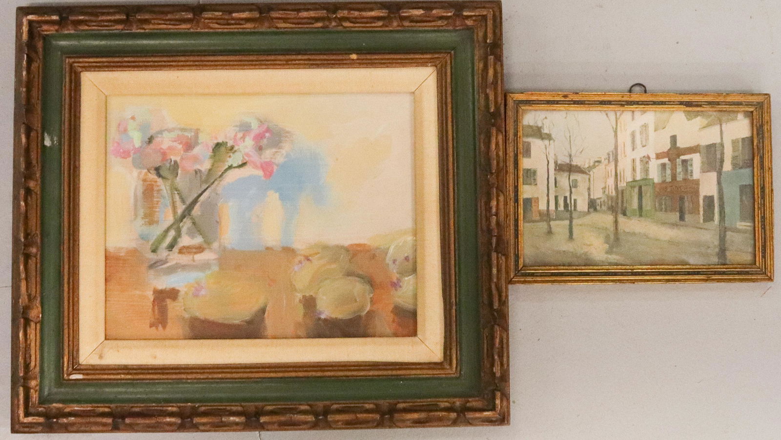 STILL LIFE OIL ON BOARD AND ITALIAN PRINT (1 of 4)