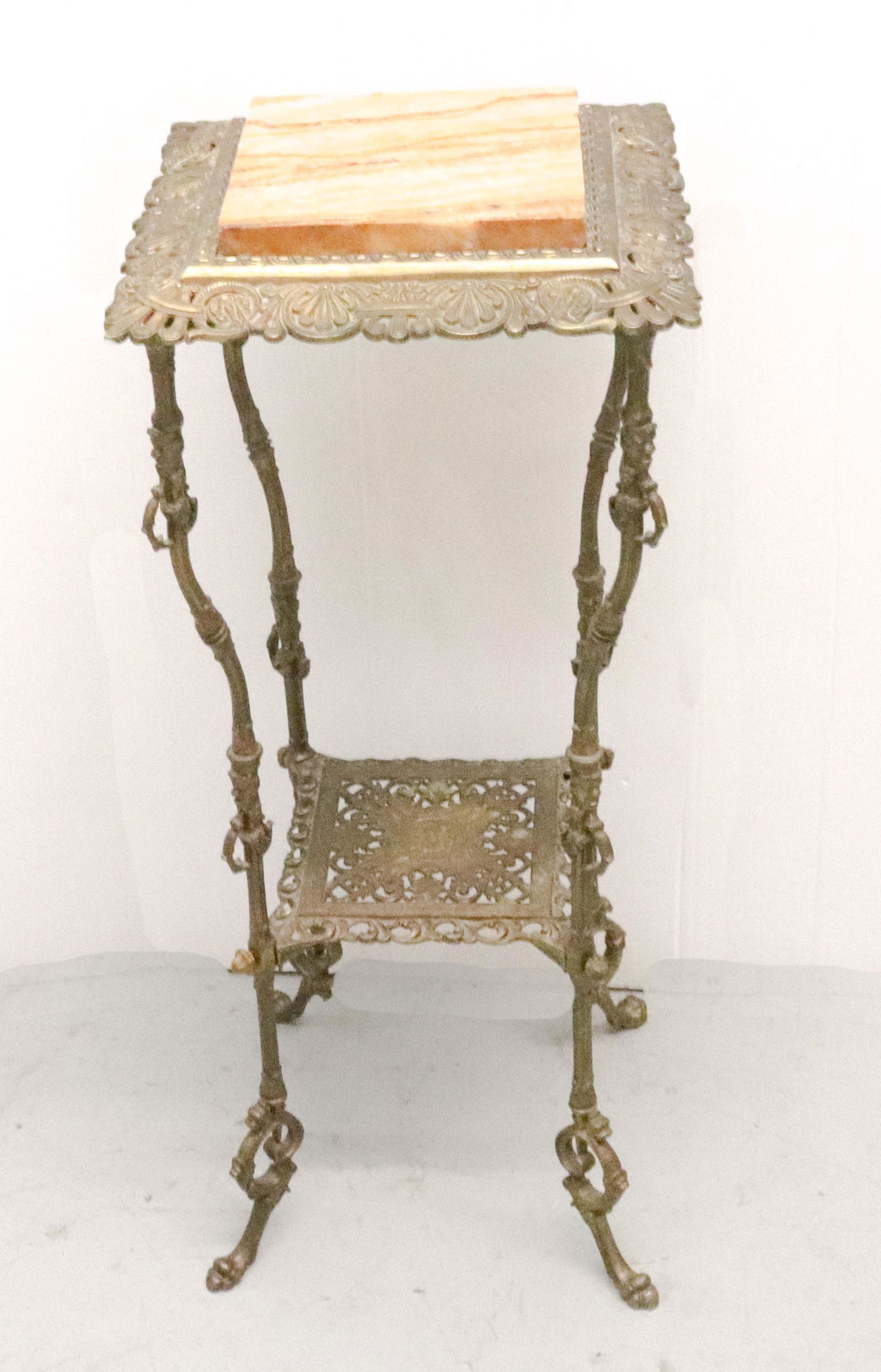 ANTIQUE BRASS PLANT STAND (1 of 5)