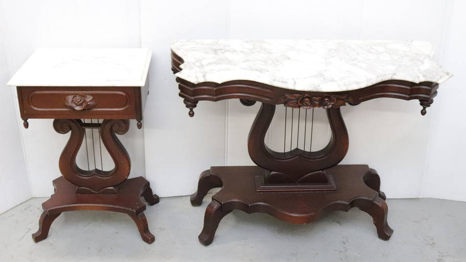 VICTORIAN STYLE SIDE TABLES Feb 26, 2021 Hartzell's Auction Gallery, Inc. in PA