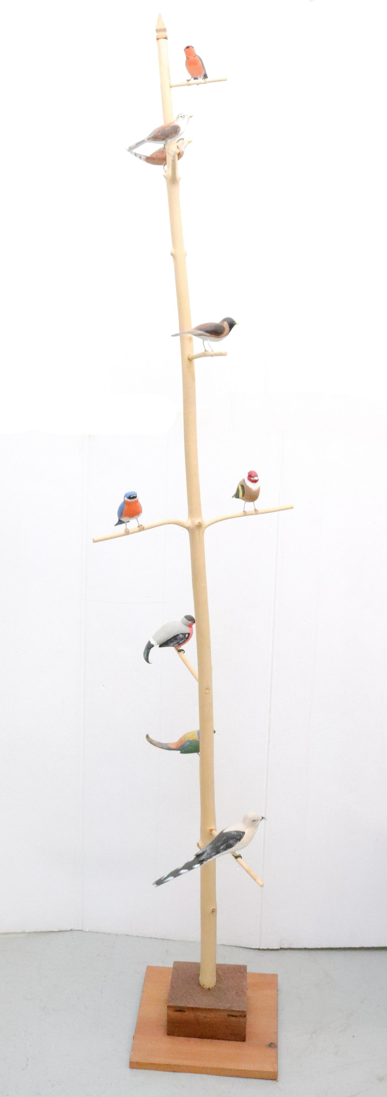 LARGE FOLK ART BIRD TREE (1 of 4)