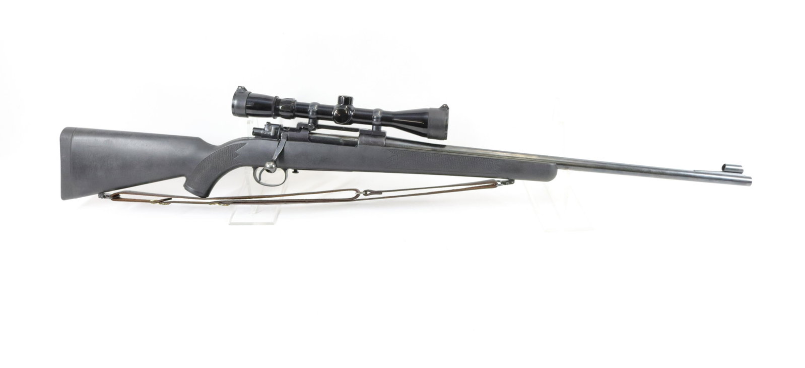 MAUSER MODEL 98: 7X57 CAL - SERIAL# 8769 - SIGHTRON 3X9 SCOPE - GERMAN PROOF MARKS - GUN MUST BE REGISTERED 24" BARREL